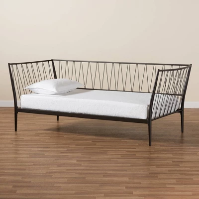Twin Lysa Metal Daybed Black - Baxton Studio 7 Twin Lysa Metal Daybed Black - Baxton Studio - Image 7