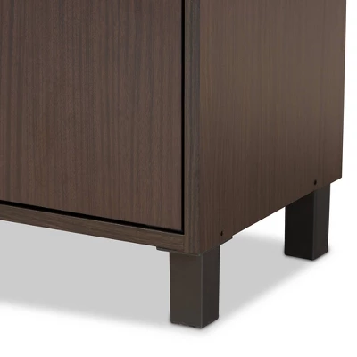 Rossin Wood 2 Door Entryway Shoe Cabinet - Baxton Studio 5 Rossin Wood 2 Door Entryway Shoe Cabinet - Baxton Studio - Image 5