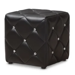 Stacey Modern And Contemporary Faux Leather Upholstered Ottoman - Baxton Studio -Outlet Baxton Studio Store GUEST 6d90ff2d a658 4c91 96ac 50140a5d6110
