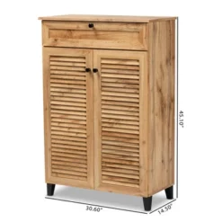 Coolidge Wood 5 Shelf Storage Cabinet Oak Brown - Baxton Studio -Outlet Baxton Studio Store GUEST 6e514437 4e65 4362 81cc b0a46d1f5bff