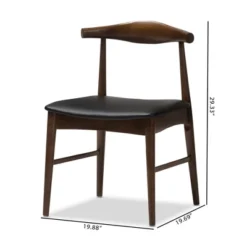 Set Of 2 Winton Mid Century Modern Walnut Wood Dining Chairs Black, Brown - Baxton Studio 13 Set Of 2 Winton Mid Century Modern Walnut Wood Dining Chairs Black, Brown - Baxton Studio -Outlet Baxton Studio Store GUEST 6e6f8fd7 e847 470b a8ed 14b67b641c76