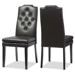 Set Of 2 Dylin Modern And Contemporary Faux Leather Dining Chairs - Baxton Studio 8 Set Of 2 Dylin Modern And Contemporary Faux Leather Dining Chairs - Baxton Studio -Outlet Baxton Studio Store GUEST 6f7559e8 b359 4c88 be10 d1982b903672