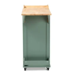 Dorthy Two-Tone Wood Kitchen Cart Green/Natural - Baxton Studio 18 Dorthy Two-Tone Wood Kitchen Cart Green/Natural - Baxton Studio -Outlet Baxton Studio Store GUEST 6f837371 c6aa 45fd adca 170168fcd395