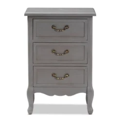 3 Drawer Capucine Finished Wood Nightstand Gray - Baxton Studio 15 3 Drawer Capucine Finished Wood Nightstand Gray - Baxton Studio -Outlet Baxton Studio Store GUEST 703a8bcd b67b 4d95 bb07 eff6828476df