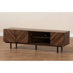 Berit Wood TV Stand For TVs Up To 70" Walnut - Baxton Studio -Outlet Baxton Studio Store GUEST 70a97c6a cc52 4343 a82e 65f055630373