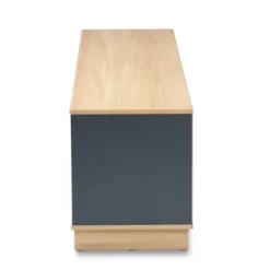 Reed 2 Drawer Wood TV Stand For TVs Up To 75" White/Oak - Baxton Studio -Outlet Baxton Studio Store GUEST 713fc665 e6c6 49c5 94b4 d7bea43efd21