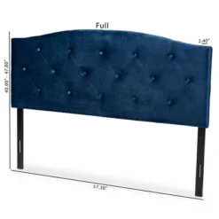 Leone Velvet Fabric Upholstered Headboard - Baxton Studio -Outlet Baxton Studio Store GUEST 71542883 d05a 4894 a556 3354b7db2676