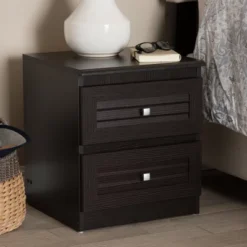 Carine Modern And Contemporary Finished 2 Drawer Nightstand Dark Brown - Baxton Studio 13 Carine Modern And Contemporary Finished 2 Drawer Nightstand Dark Brown - Baxton Studio -Outlet Baxton Studio Store GUEST 71ff06c6 176a 46be 8963 2d0bf632c689