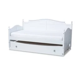 Twin Mara Wood Daybed With Trundle - Baxton Studio -Outlet Baxton Studio Store GUEST 7249bc26 69d1 4f46 a697 a98251a91000