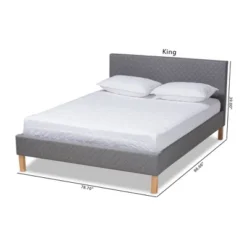 King Aneta Platform Bed Gray - Baxton Studio -Outlet Baxton Studio Store GUEST 7408aea2 127a 49d0 8915 3a56101fa57a