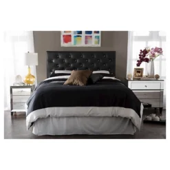 Viviana Modern And Contemporary Faux Leather Upholstered Button-Tufted Headboard - Baxton Studio -Outlet Baxton Studio Store GUEST 7419b379 5ac8 4088 8c5b 1a494fe66231