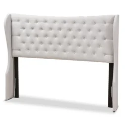 Cadence Modern And Contemporary Fabric Button Tufted Winged Headboard Gray - Baxton Studio -Outlet Baxton Studio Store GUEST 7433deba f328 400b 9c2f 02815fc7d44a