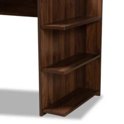 Garnet Wood Desk With Shelves Walnut/Brown - Baxton Studio -Outlet Baxton Studio Store GUEST 743c3a86 4d19 4df7 9c9d e2fe572c9cca