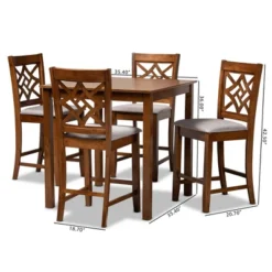5pc Nicolette Wood Pub Set - Baxton Studio -Outlet Baxton Studio Store GUEST 7440531c 1b65 4a54 9ea7 ef19b3e3d65e