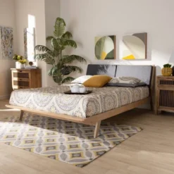 Emile Fabric Upholstered Platform Bed - Baxton Studio 12 Emile Fabric Upholstered Platform Bed - Baxton Studio -Outlet Baxton Studio Store GUEST 7468a525 8cf5 4775 8892 e46277753bb4