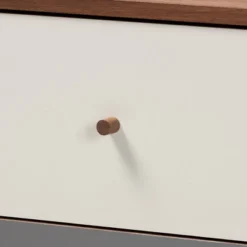 Halden And Gradient Wood 3 Drawer Chest Brown/Gray - Baxton Studio -Outlet Baxton Studio Store GUEST 7545752b 85dc 44d8 8a90 c1c91e70aed9