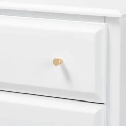 4 Drawer Naomi Wood Bedroom Chest White/Gold - Baxton Studio -Outlet Baxton Studio Store GUEST 75af3dc7 883a 4b89 a416 4bffe5619d12