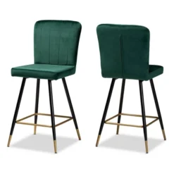 2pc Preston Two-Tone And Metal Bar Stool Set - Baxton Studio -Outlet Baxton Studio Store GUEST 75c47ab0 db22 486b 8d4d e647ecb4c1b6
