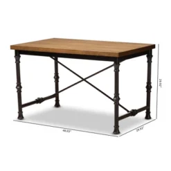 Baxton Studio Verdin Wood Finished Criss Cross Desk Bronze - BaxtonStudio -Outlet Baxton Studio Store GUEST 763b1b3f 9472 4508 9e9c e97a379a70ed