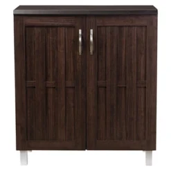 Excel Modern And Contemporary Sideboard Storage Cabinet - Dark Brown - Baxton Studio