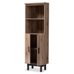 73" 2 Door Arend Two-Tone Wood Bookshelf Brown - Baxton Studio -Outlet Baxton Studio Store GUEST 76cfee84 27d5 44df a0a7 fa6c617776b3