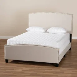 Morgan Fabric Upholstered Panel Bed - Baxton Studio -Outlet Baxton Studio Store GUEST 76f5ae56 d01b 4807 a6dc 7d9f5a1169b3
