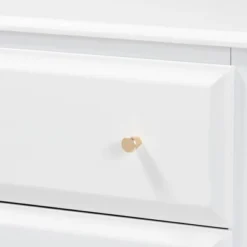 3 Drawer Naomi Wood Bedroom Chest White/Gold - Baxton Studio -Outlet Baxton Studio Store GUEST 777228b4 54b6 4080 83a0 10393b9c1f68
