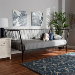 Twin Lysa Metal Daybed Black - Baxton Studio 12 Twin Lysa Metal Daybed Black - Baxton Studio -Outlet Baxton Studio Store GUEST 7772a774 b76c 4502 877f 415e3b9b508d