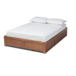 Wren 3 Drawer Storage Bed Frame Walnut - Baxton Studio -Outlet Baxton Studio Store GUEST 782fafc7 f920 4c67 b6e0 b6c415954ba8