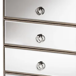 Ewan Mirrored 3 Drawer Nightstand Silver - Baxton Studio 10 Ewan Mirrored 3 Drawer Nightstand Silver - Baxton Studio -Outlet Baxton Studio Store GUEST 78af1214 ba03 4f99 9a22 c667356e9def