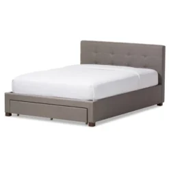 Brandy Modern And Contemporary Fabric Upholstered Platform Bed With Storage Drawer - Baxton Studio -Outlet Baxton Studio Store GUEST 7b4b515c 2c7f 4fbc 9449 ce0960ea1da6