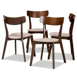 Set Of 4 Iora Upholstered Wood Dining Chairs - Baxton Studio -Outlet Baxton Studio Store GUEST 7bec0d91 4adb 4781 b2cd fb4652aa882f