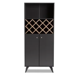 Serafino And Oak Finished Wood Wine Cabinet - Baxton Studio -Outlet Baxton Studio Store GUEST 7d1c28ae fa23 4d51 a45c 8c25010ef523