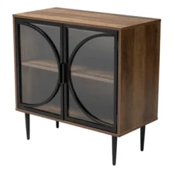 Carter Wood And Metal 2 Door Sideboard Dining Cabinet Walnut Brown/Black - Baxton Studio -Outlet Baxton Studio Store GUEST 7e0848c8 9eed 44a7 a0e0 aca3e520613a