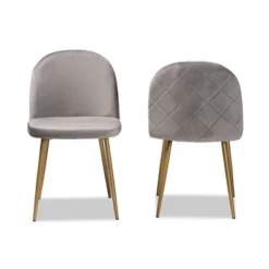 2pc Fantine Metal Dining Chair Set - Baxton Studio -Outlet Baxton Studio Store GUEST 7e3a804b 61ae 4346 a1bd f5306e4a6206