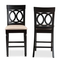 Set Of 2 Verina Upholstered Wood Counter Height Barstools Sand/Espresso - Baxton Studio 13 Set Of 2 Verina Upholstered Wood Counter Height Barstools Sand/Espresso - Baxton Studio -Outlet Baxton Studio Store GUEST 7e709077 9478 4f8a 93a8 368cda607cc3