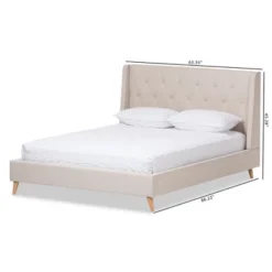 Adelaide Retro Modern Fabric Upholstered Platform Bed - Baxton Studio -Outlet Baxton Studio Store GUEST 7eaabee7 3ed6 442f aa0e cf146232804c