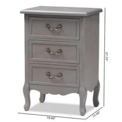 3 Drawer Capucine Finished Wood Nightstand Gray - Baxton Studio 11 3 Drawer Capucine Finished Wood Nightstand Gray - Baxton Studio -Outlet Baxton Studio Store GUEST 7eee3b7b c8b8 4a24 9ebe 103bb324c683