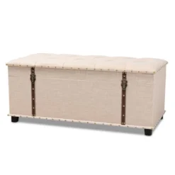Kyra Fabric Upholstered Storage Trunk Ottoman - Baxton Studio -Outlet Baxton Studio Store GUEST 7f407d57 2795 4b1e 828a 27ba2c3cbf25