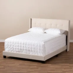 Lisette Fabric Upholstered Bed - Baxton Studio -Outlet Baxton Studio Store GUEST 80e12b56 f97e 43a6 83f6 2673bd73024d