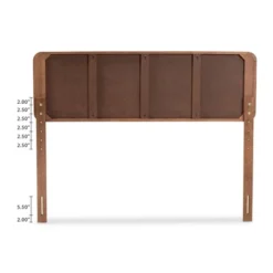 King Karine Finished Wood Platform Bed Brown - Baxton Studio