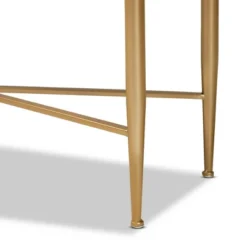 Galia Wood And Metal 1 Drawer Console Table White/Gold - Baxton Studio -Outlet Baxton Studio Store GUEST 81ddf6b5 488e 421e a749 782c8644f018