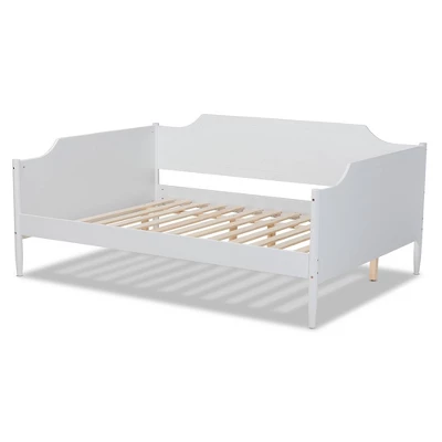 Full Alya Traditional Wood Daybed White - Baxton Studio 2 Full Alya Traditional Wood Daybed White - Baxton Studio - Image 2
