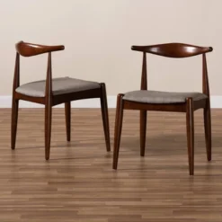 Set Of 2 Aeron Wood Dining Chair Walnut - Baxton Studio -Outlet Baxton Studio Store GUEST 846ae315 548f 4533 9a48 49b7a8275e08