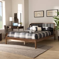 Helsa Mid-Century Modern Platform Bed Walnut/Brown/Gray - Baxton Studio 13 Helsa Mid-Century Modern Platform Bed Walnut/Brown/Gray - Baxton Studio -Outlet Baxton Studio Store GUEST 84cf5597 8347 4560 bfa9 77c083819b8a