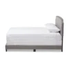 Odette Modern And Contemporary Fabric Upholstered Bed - Light Gray - Baxton Studio