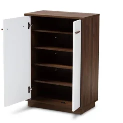 Mette Walnut Finished Wood Shoe Cabinet White - Baxton Studio -Outlet Baxton Studio Store GUEST 862d1738 295e 4fae 8ed5 43996ed61ccb