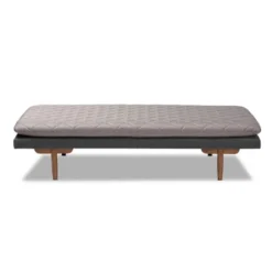 Twin Two Marit Tone Upholstered Wood Daybed Gray/Walnut - Baxton Studio -Outlet Baxton Studio Store GUEST 864cac53 4cb1 40da b99b 98e5fb729429