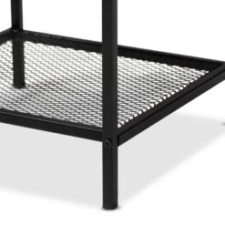 Overton Wood And Metal End Table Oak/Black - Baxton Studio -Outlet Baxton Studio Store GUEST 87266a47 f6bf 4b38 af03 acd823f205ab