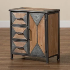 Laurel Wood 3 Drawer Cabinet Gray/Brown - Baxton Studio -Outlet Baxton Studio Store GUEST 872f5e6b 6b58 4d9a 98ef 48d977936007